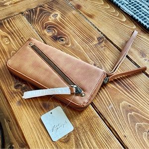 Free People Vegan Leather Wallet Wristlet NWT